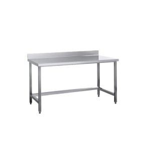 Mesa acero inoxidable mural sin estante montada 1500x400x850 mm