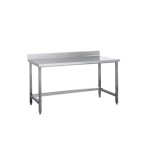 Mesa acero inoxidable mural sin estante montada 2000x400x850 mm