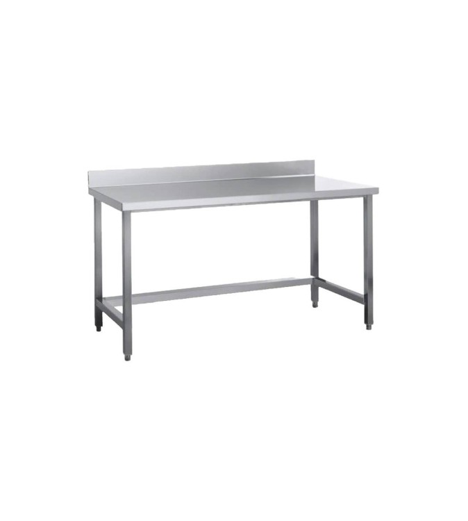 Mesa acero inoxidable mural sin estante montada 2400x400x850 mm